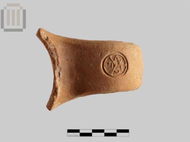 Akanthos stamped amphora handle
