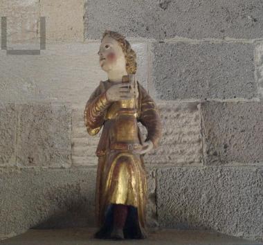 Wooden angel-shaped candelabrum