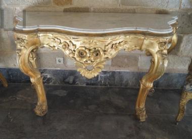Wooden carved console table