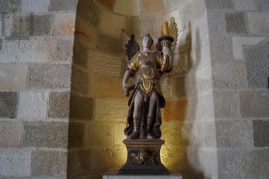 Wooden angel-shaped candelabrum