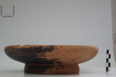 Dark-painted plate