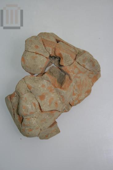 Clay bust of a female figure