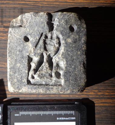 Part of a mould of a figurine of Hermes