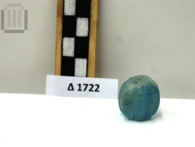 Glass melon-shaped bead