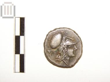 Silver counterfeit coin which imitates a silver stater of Corinth