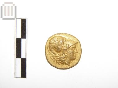 Gold countefeit coin which imitates a stater of Alexander III