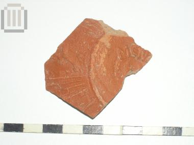 Part of a skyphos with relief moldmade decoration