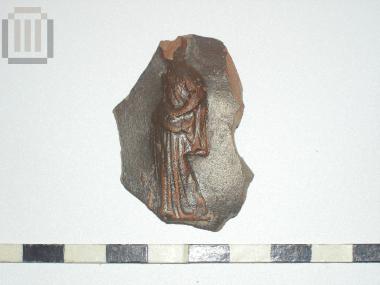 Sherd of skyphos with relief moldmade decoration