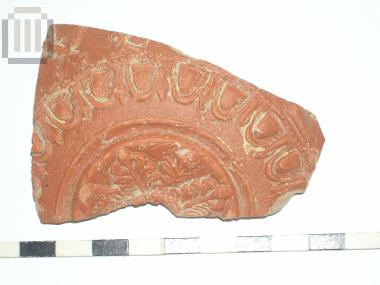 Sherd of skyphos with relief moldmade decoration