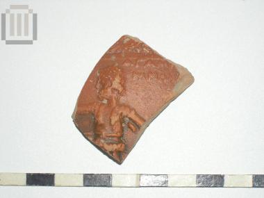 Sherd of skyphos with relief moldmade decoration