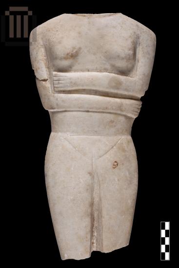 Marble cycladic figurine of a female figure