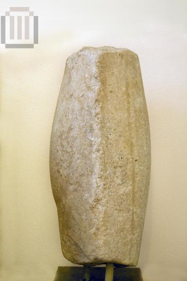 Leg of a  kouros of supernatural size.