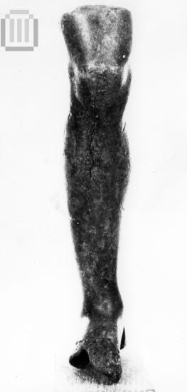 Right leg of male statue