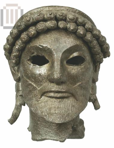 The bronge head of Zeus statue.