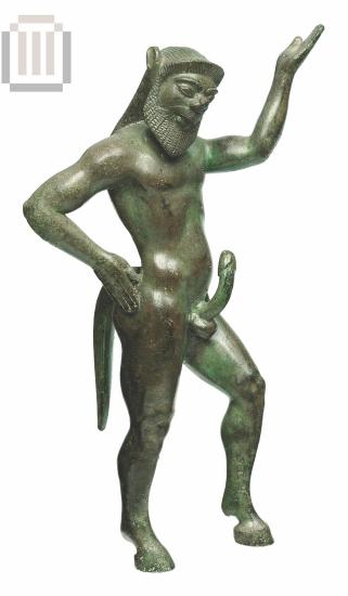 Statuette of ithyphallic Satyrs.