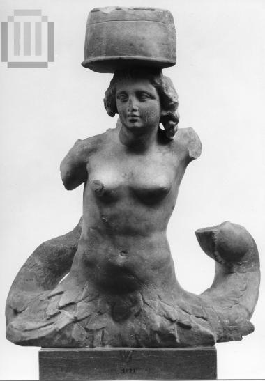 statuette of a Tritoness, throne decoration