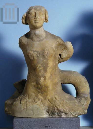 Statuette of a Tritoness, throne decoration.