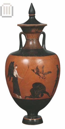 Παναθηναϊκός αμφορέας, με πώμα.