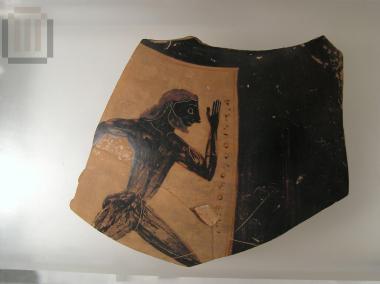 sherd of Panathenaic amphora of Painter of Boston CA