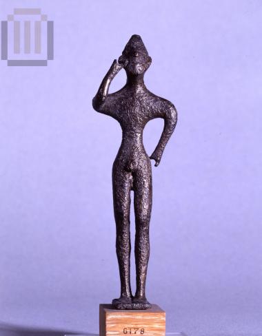 Ειδώλιο πολεμιστή λαβής λέβητα.