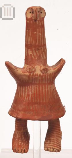 Geometrical female figurine with moving legs, from Thebes.