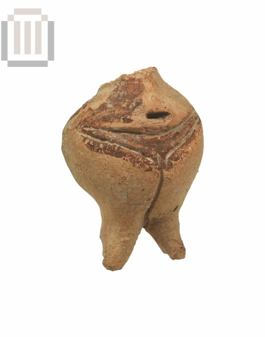 Κάτω τμήμα νεολιθικού στεατοπυγικού  ειδωλίου  γυναικείας μορφής.