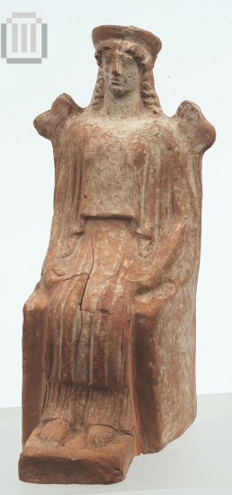 Figurine of a seated female figure