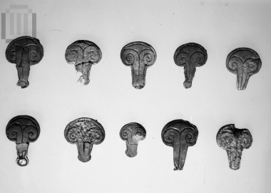 Ivory  inlays  in the form of lily papyrus motif.
