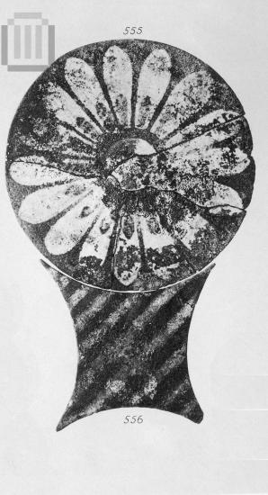 Ρόδακες, ενθέματα διακοσμητικής επιφάνειας, από φαγεντιανή.