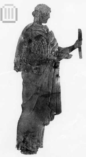Sheet metal in the shape of a female figure