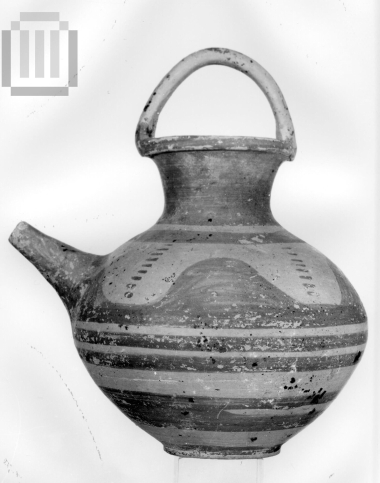 Painted feeding bottle.