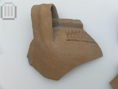 Fragment from a  matt-painted kantharos.