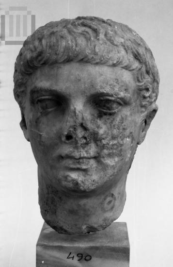 Statue head of a young man
