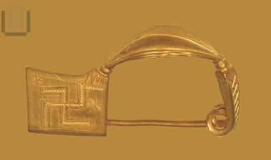 Χρυσή τοξωτή πόρπη