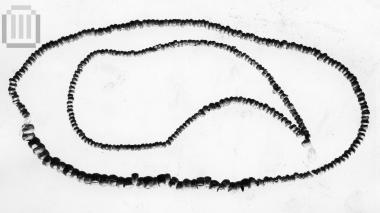 Bronze beads of necklace.