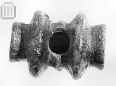 Bronze  cylindrical bead.