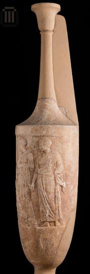 Funerary inscribed lekythos of Fanos and Kallipis.