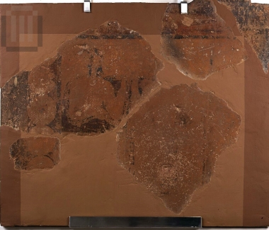 Metope of Thermo with three enthroned goddesses