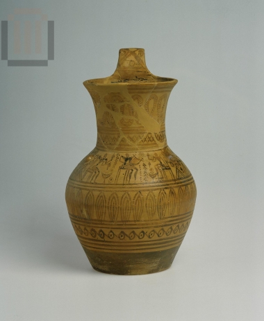 Late geometric oinochoe, of the Krotala group.