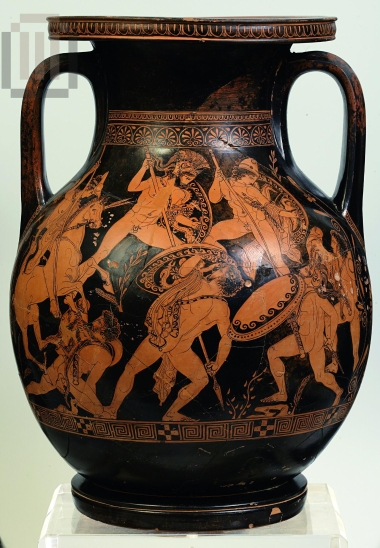 Αττική ερυθρόμορφη πελίκη, τεχνοτροπίας Ζωγράφου  του Προνόμου.