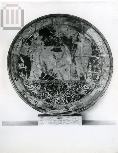 Red figure tray.