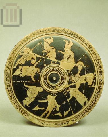 Red figure pyxis.