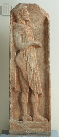 Funerary stele with a  rhapsode  scene.