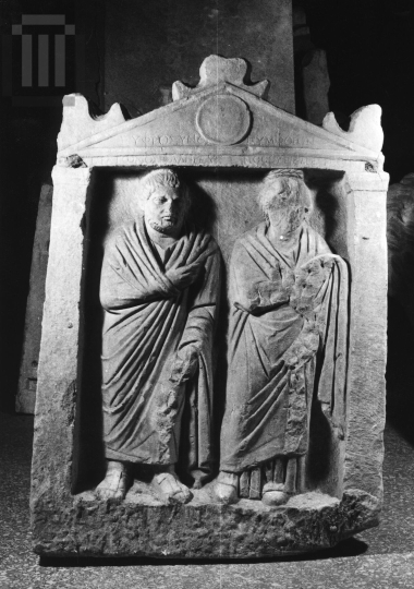 Funerary inscribed relief stele.