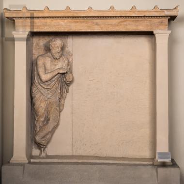 Part from a  funerary naiskos of Alexos.