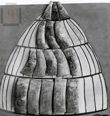 Model of a boar's tusk helmet