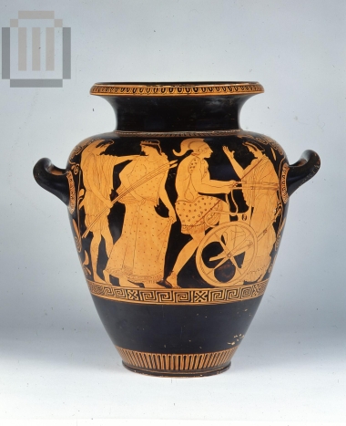 Red figure stamnos  of the Polygnotos  painter.