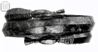 Bracelet with plastic ends