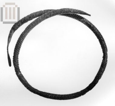 Bracelet of twisted wire with stylized heads of snakes