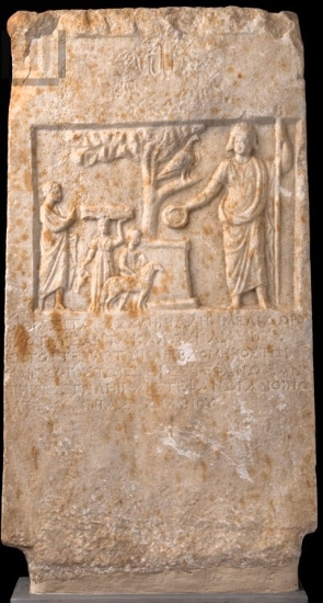 Votive relief of the priest Asclepiades.